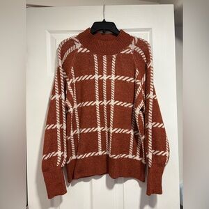 Plaid Rust Sweater for Women